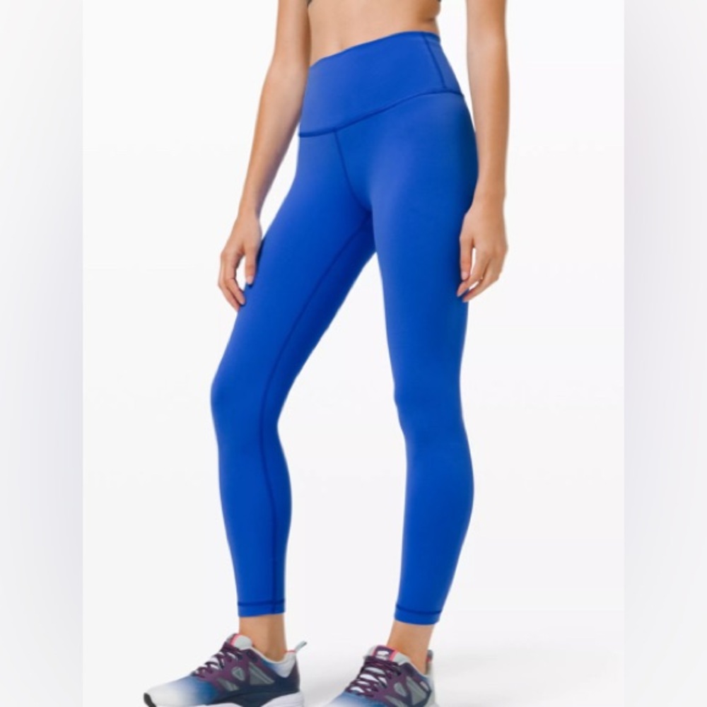 Lululemon wunder train high rise tight Cerulean blue
